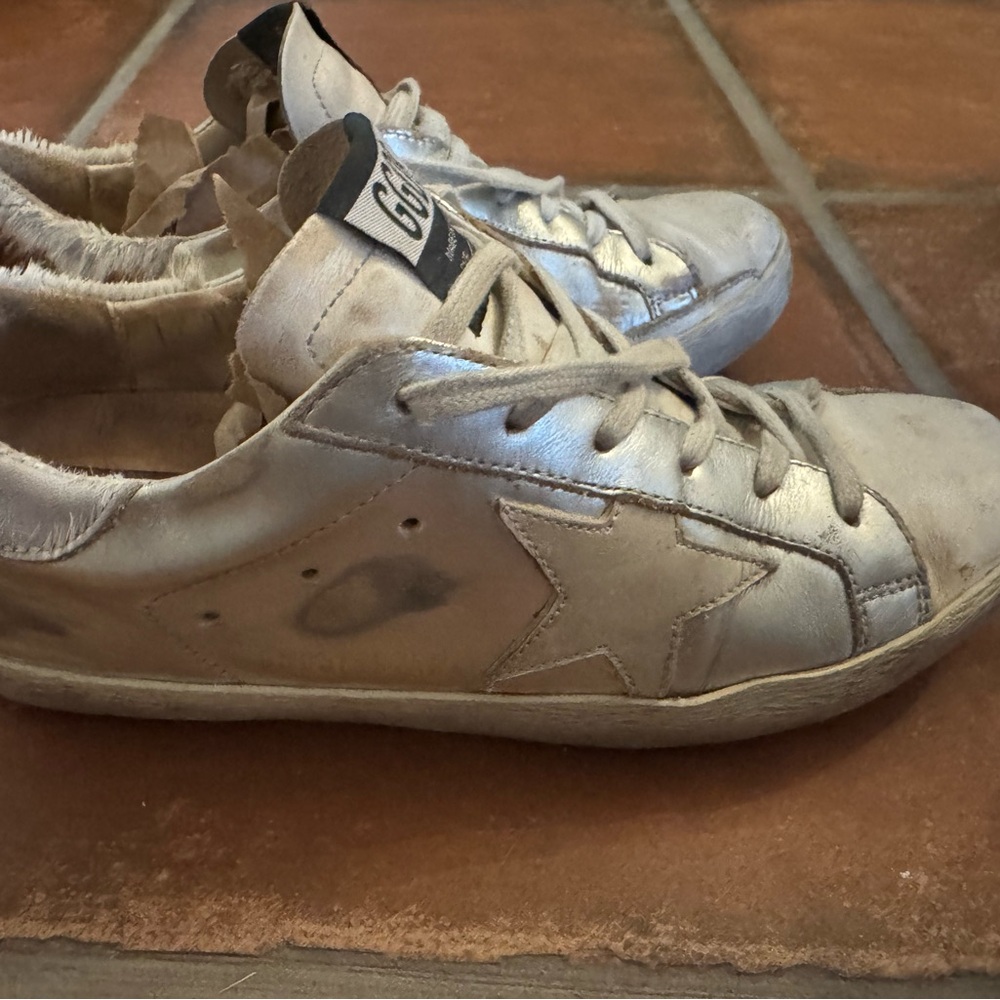 Golden Goose Silver Sneakers